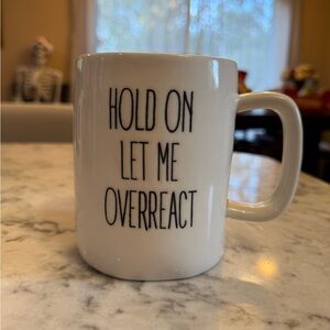 Quirky White Mug with Black Text